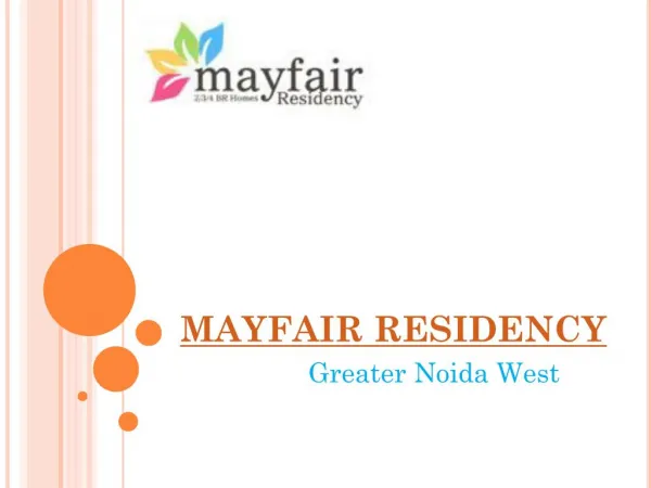 Mayfair Residency Apartments Noida Extension