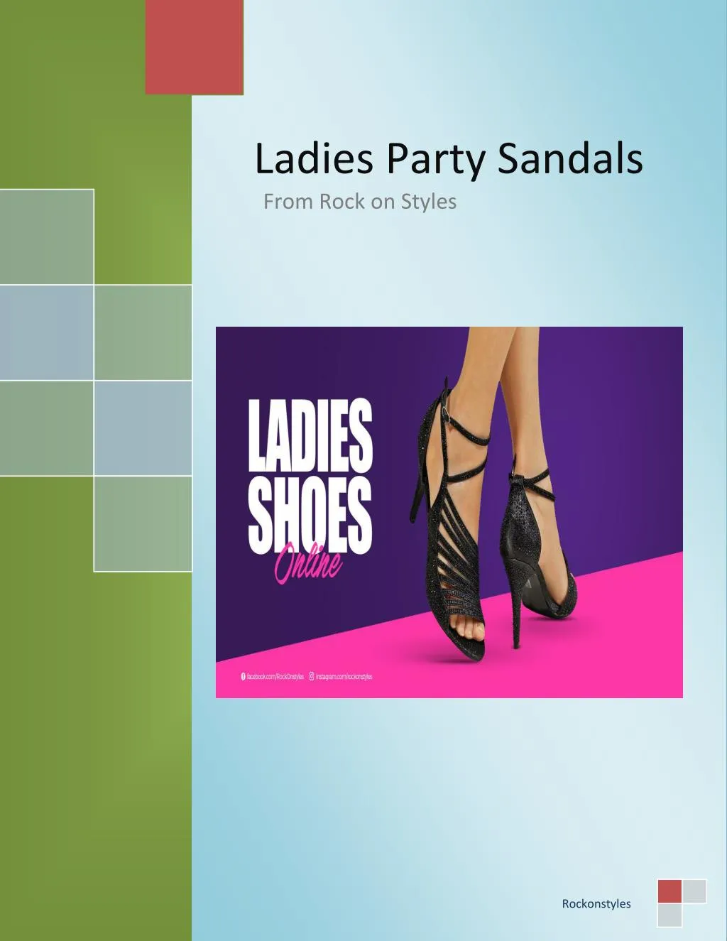 ladies party sandals from rock on styles