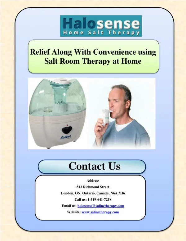 Relief Along With Convenience using Salt Room Therapy at Home