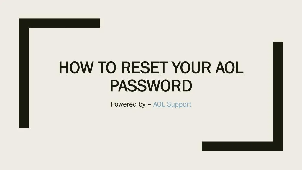 how to reset your aol password