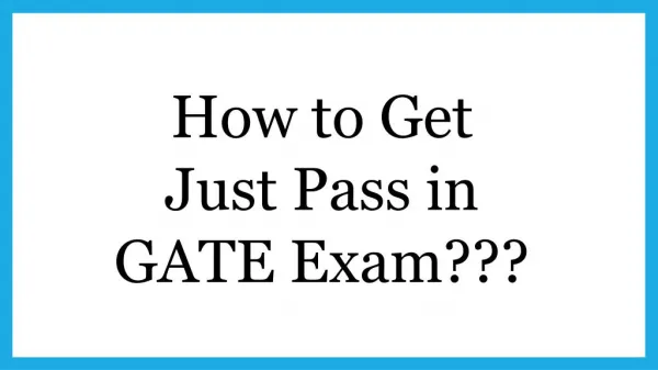 How to Get Pass in GATE Exam | gate2018.com