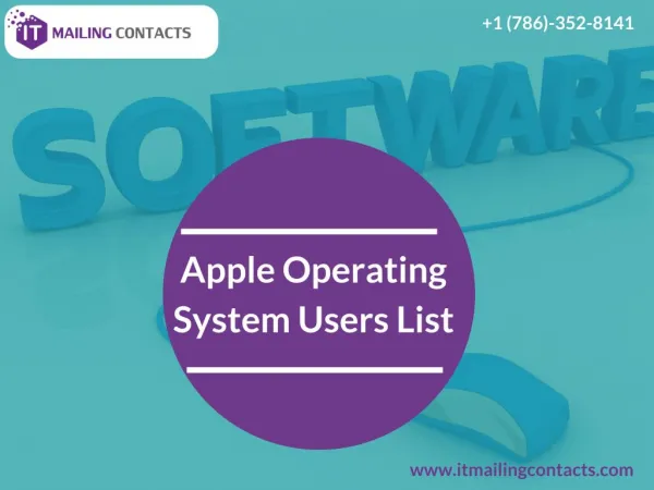 Apple Operating System Users List