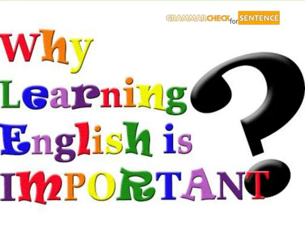 Why learning English is important