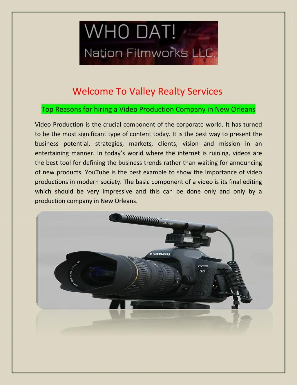 welcome to valley realty services