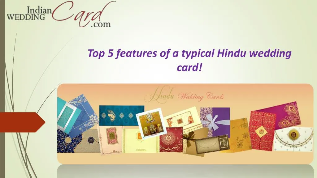 top 5 features of a typical hindu wedding card