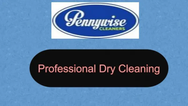 Professional Dry Cleaning