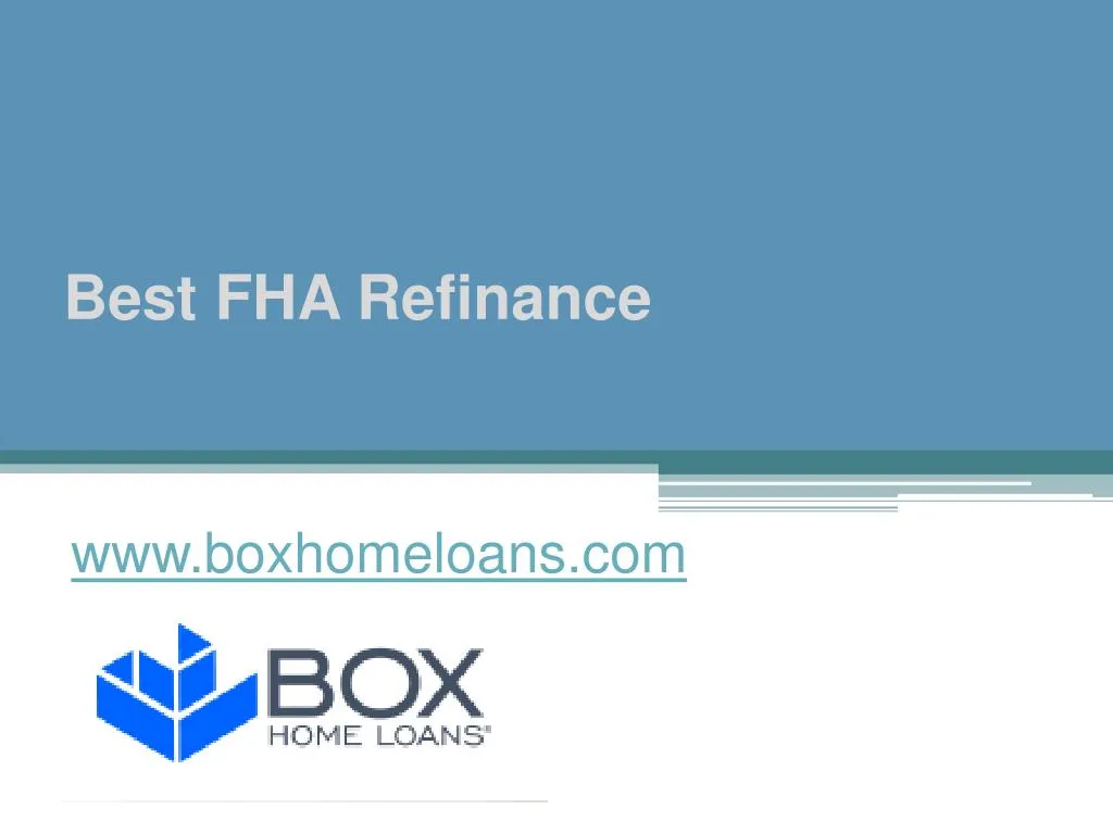best fha refinance