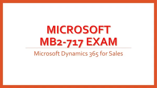 Microsoft MB2-717 braindumps