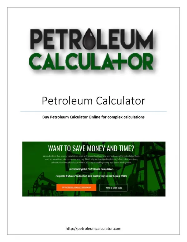 Results Oriented Petroleum Calculator
