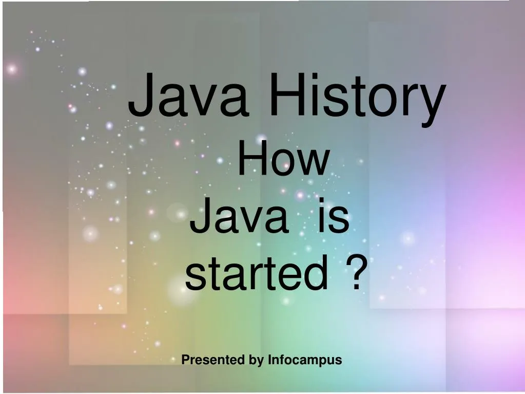 java history how java is started