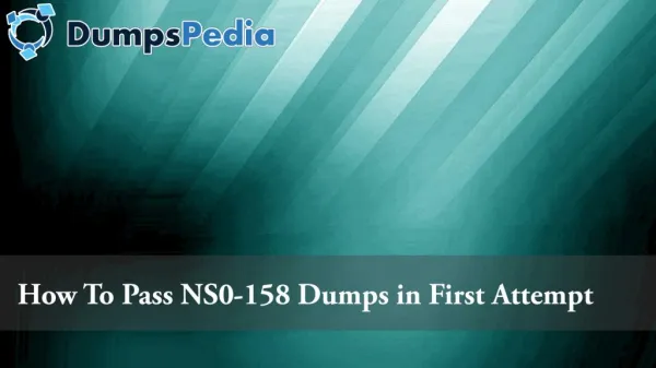 How to pass NetApp Certified Data Administrator Exam with NS0-158 Dumps