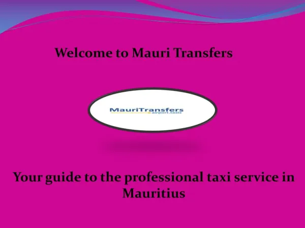 taxi service in Mauritius, Transfers Mauritius
