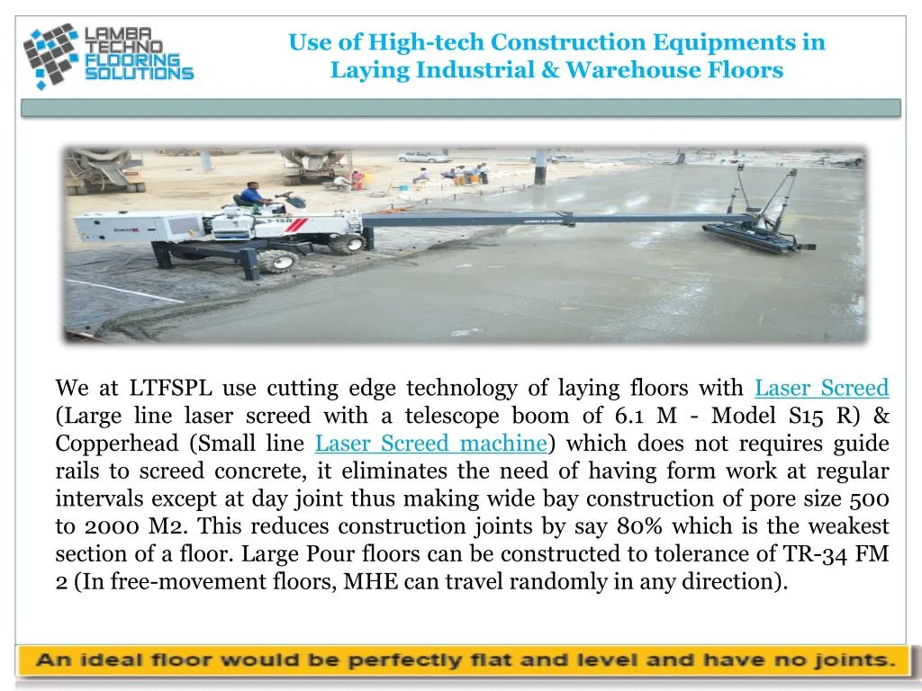 use of high tech construction equipments