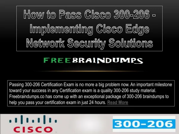 Free Cisco 300-206 Exams Question and Answers New - Freebraindumps