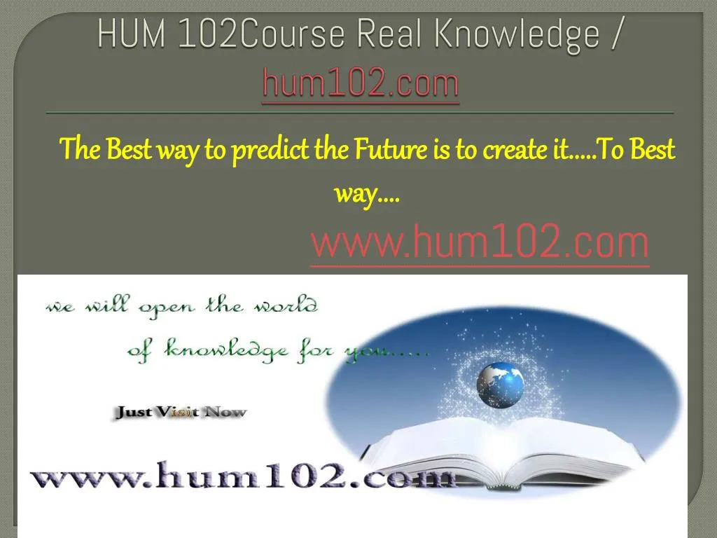 hum 102course real knowledge hum102 com