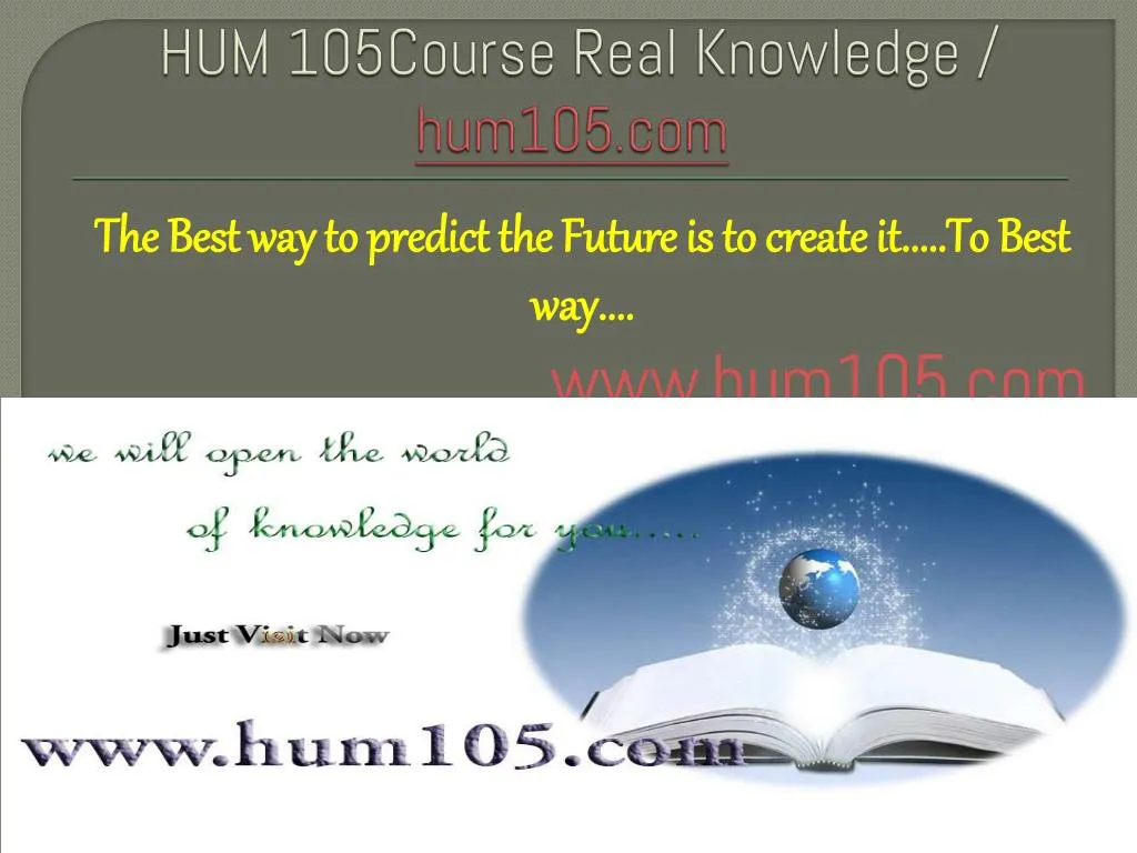 hum 105course real knowledge hum105 com