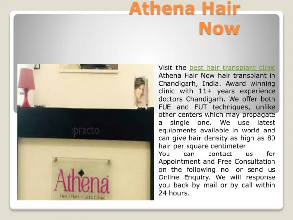 Athena Hair Now Transplant Clinic