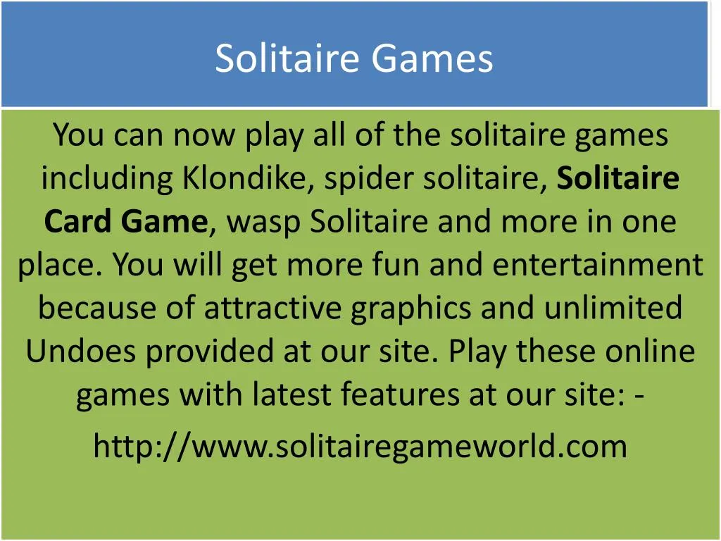 s olitaire games