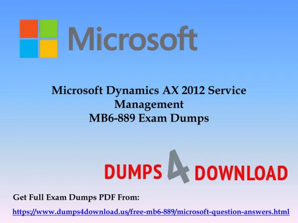 Download Free Microsoft MB6-899 Dumps Sample Questions