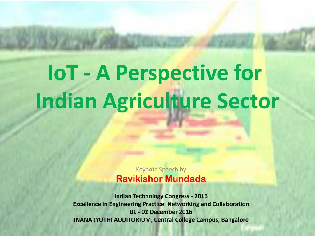 iot a perspective for indian agriculture sector