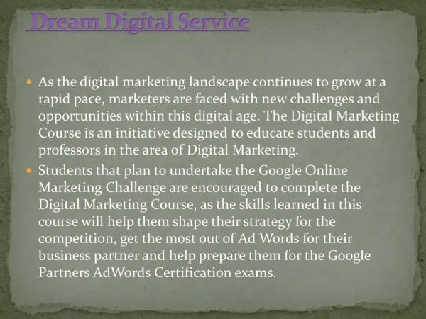 dream digital service