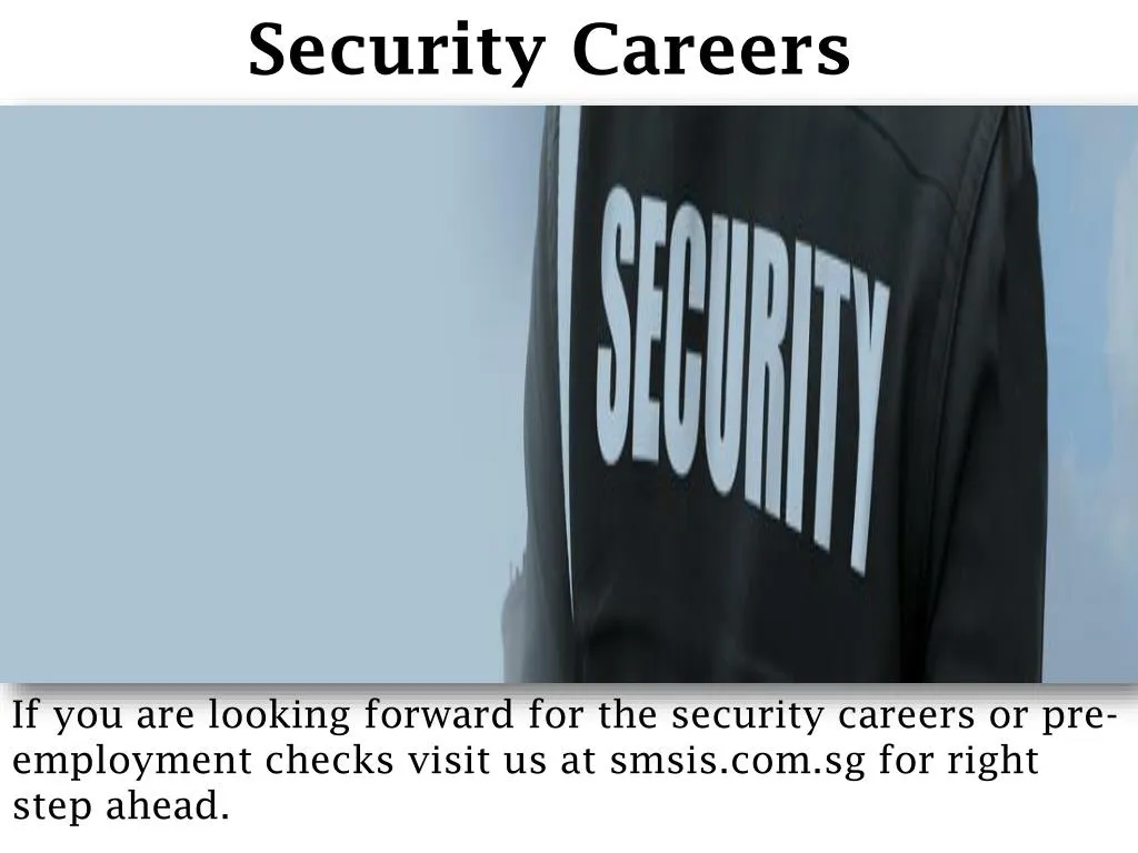 security careers