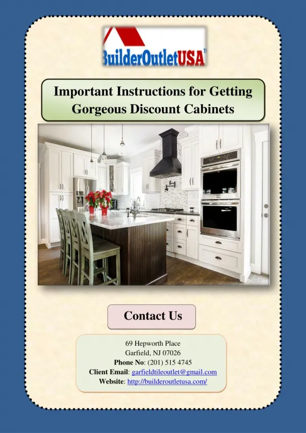 Important Instructions for Getting Gorgeous Discount Cabinets