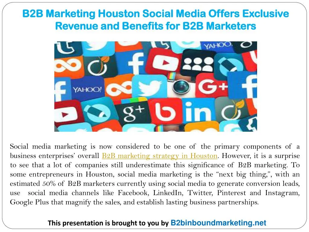 b2b marketing houston social media offers