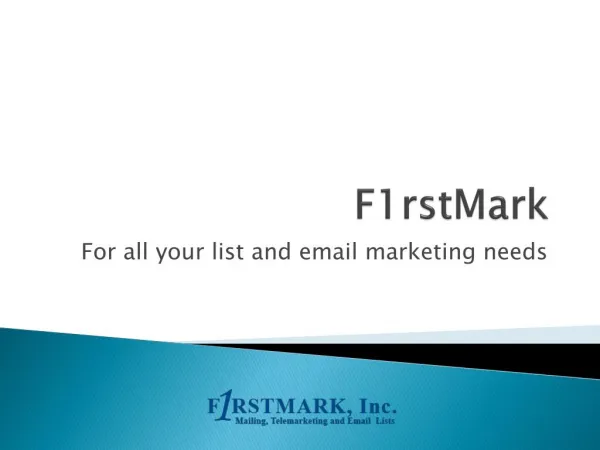 FirstMark - Best Mailing Lists Provider