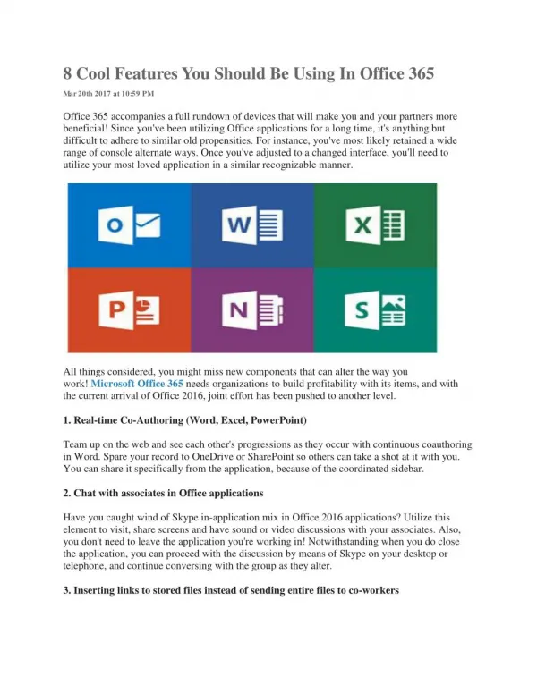 8 Cool Features You Should Be Using In Office 365