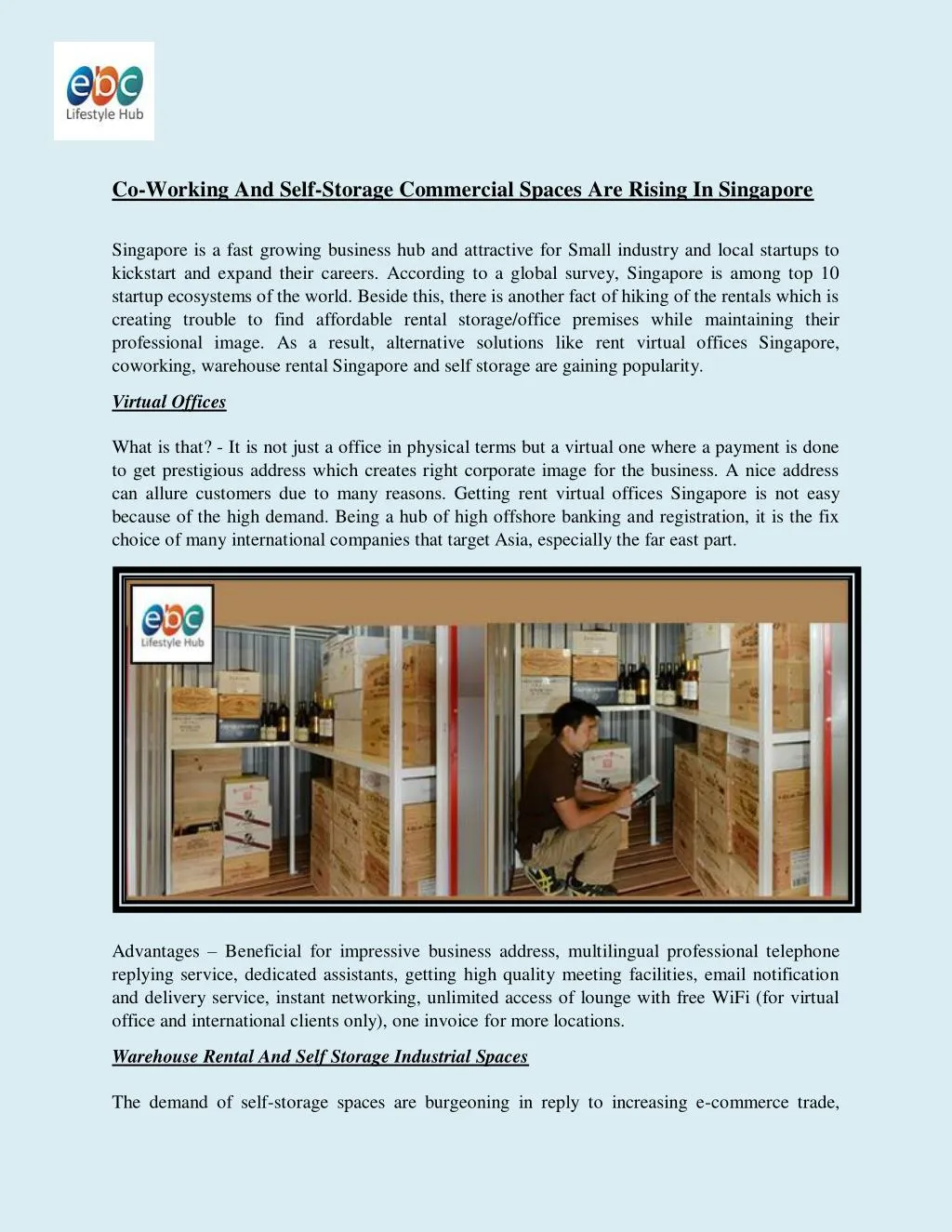 co working and self storage commercial spaces