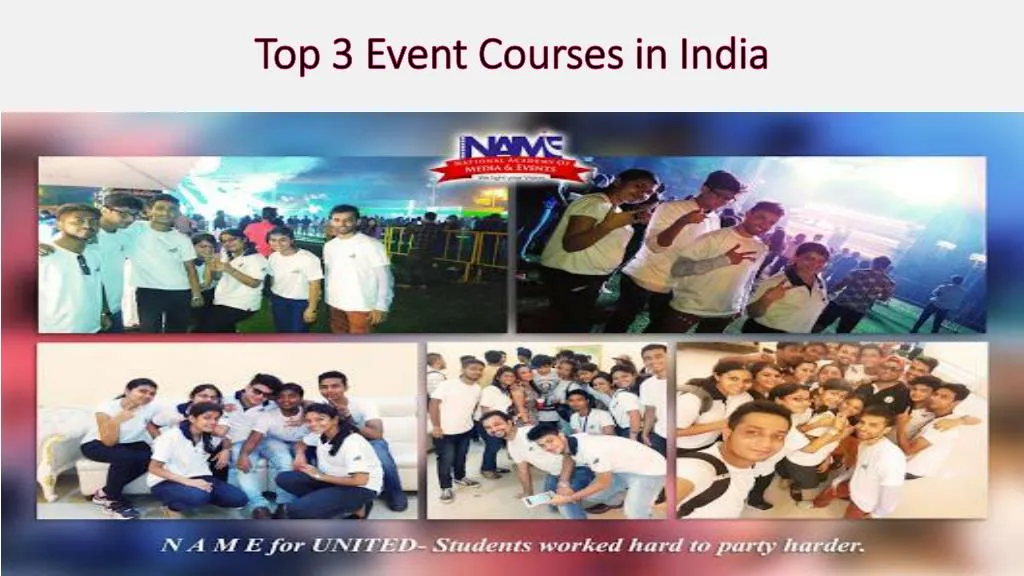 top 3 event courses in india