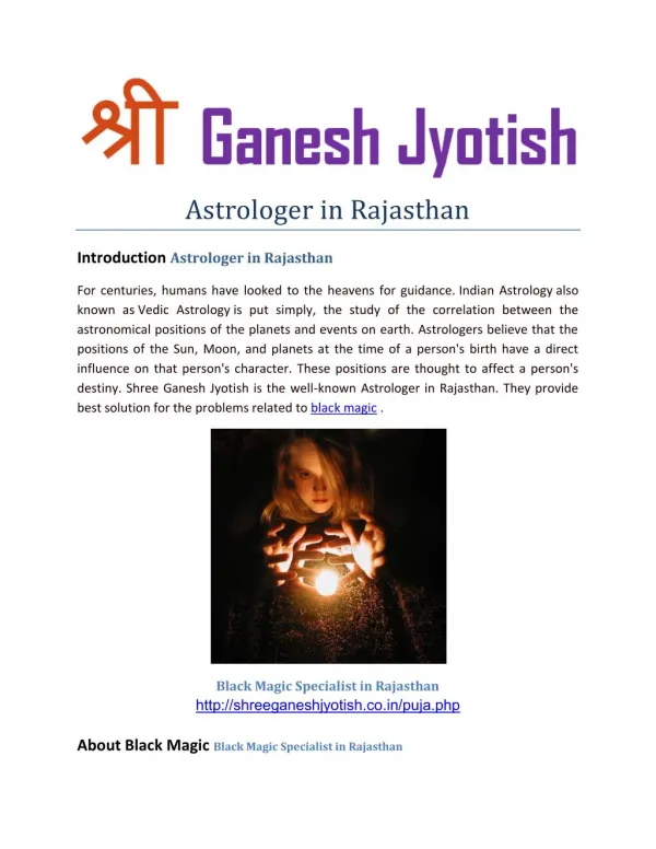 Astrologer in Rajasthan