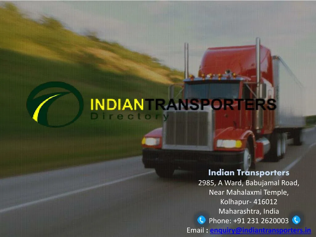 indian transporters 2985 a ward babujamal road