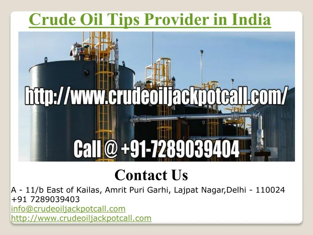 crude oil tips provider in india