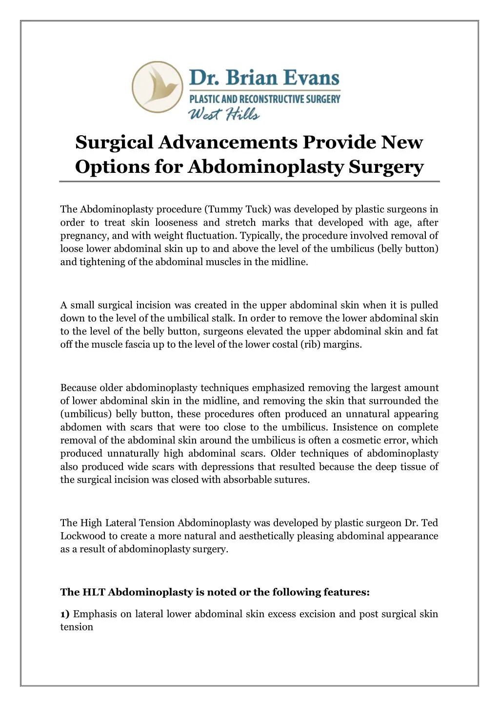 surgical advancements provide new options