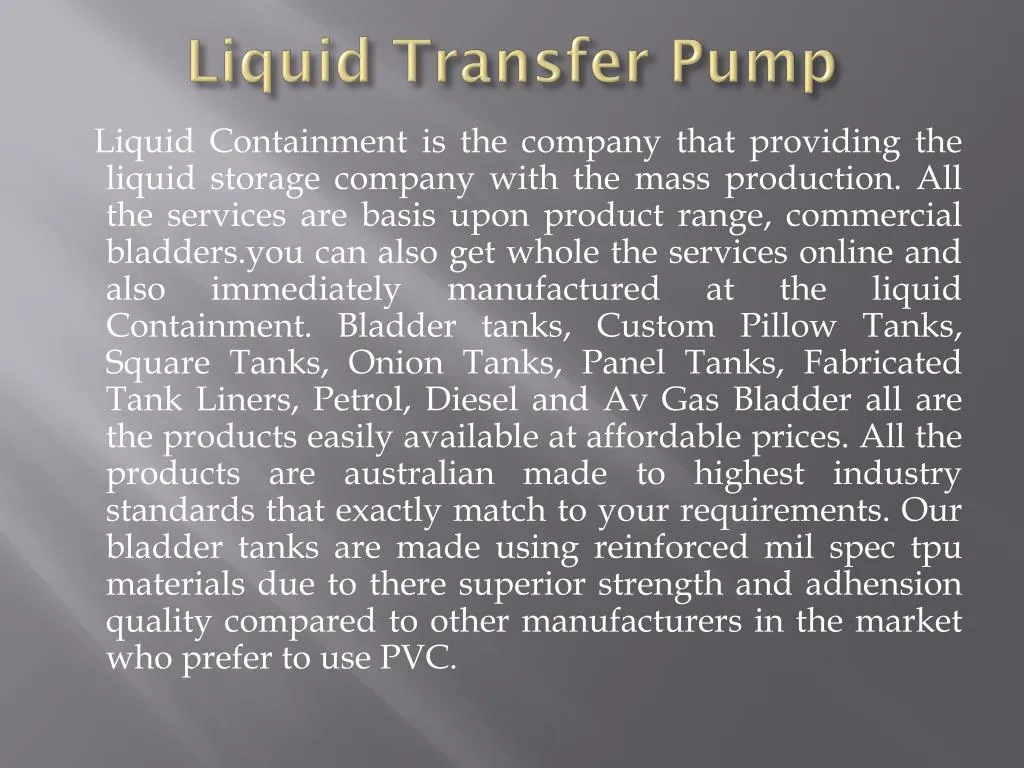 liquid transfer pump
