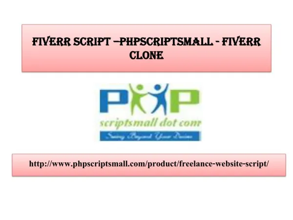 Fiverr Script –PHPSCRIPTSMALL - Fiverr Clone