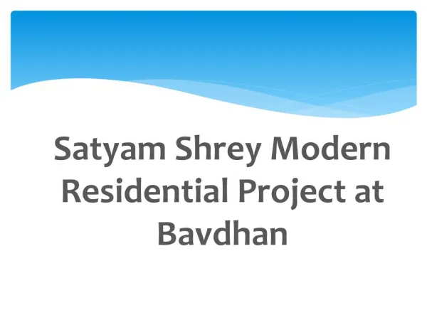 1 BHK Flats in Bavdhan at Satyam Shrey