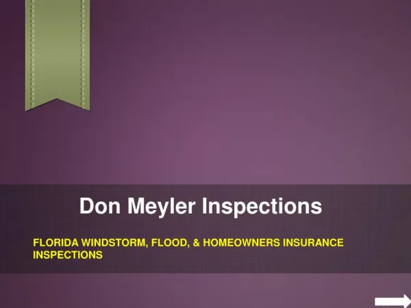 Windstorm Insurance Inspections