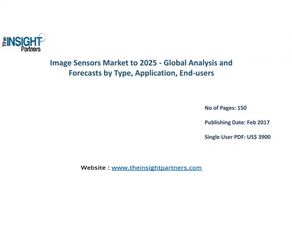 Image Sensors Market to 2025-Industry Analysis, Applications, Opportunities and Trends |The Insight Partners