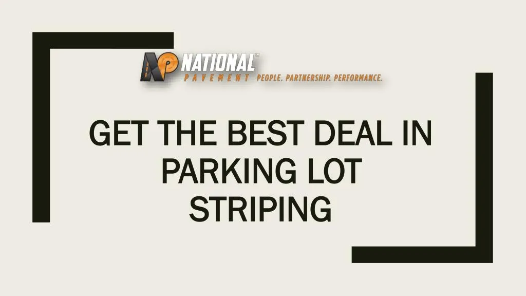 get the best deal in parking lot striping