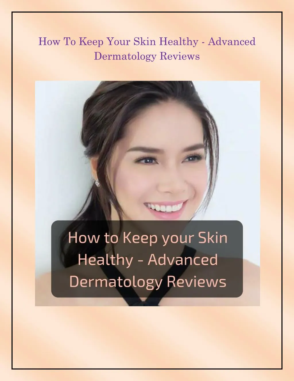 how to keep your skin healthy advanced