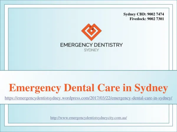 Emergency Dental Care in Sydney