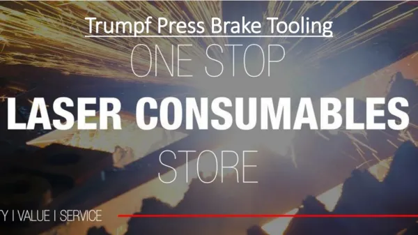 Trumpf Press Brake Tooling-Bendingandlaser