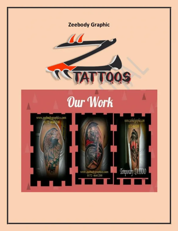 Choosing a Safe Tattoo Studio In Chandigarh – zeebodygraphic