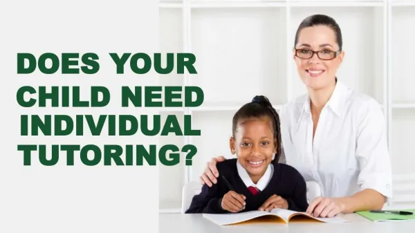 Does Your Child Need Individual Tutoring