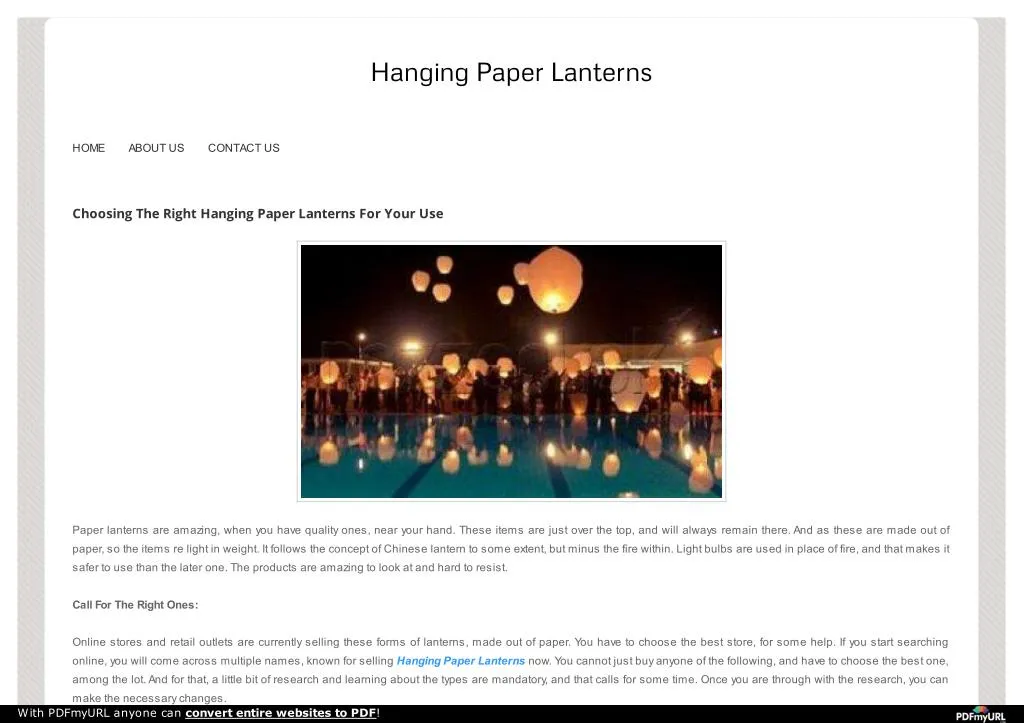 hanging paper lanterns
