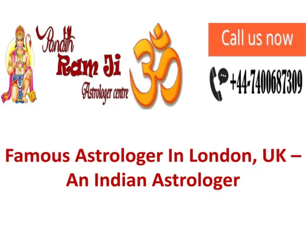Famous Indian Vedic Astrologer In London, UK