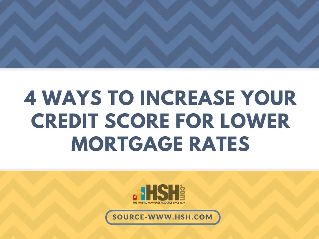 4 ways to increase your credit score for lower